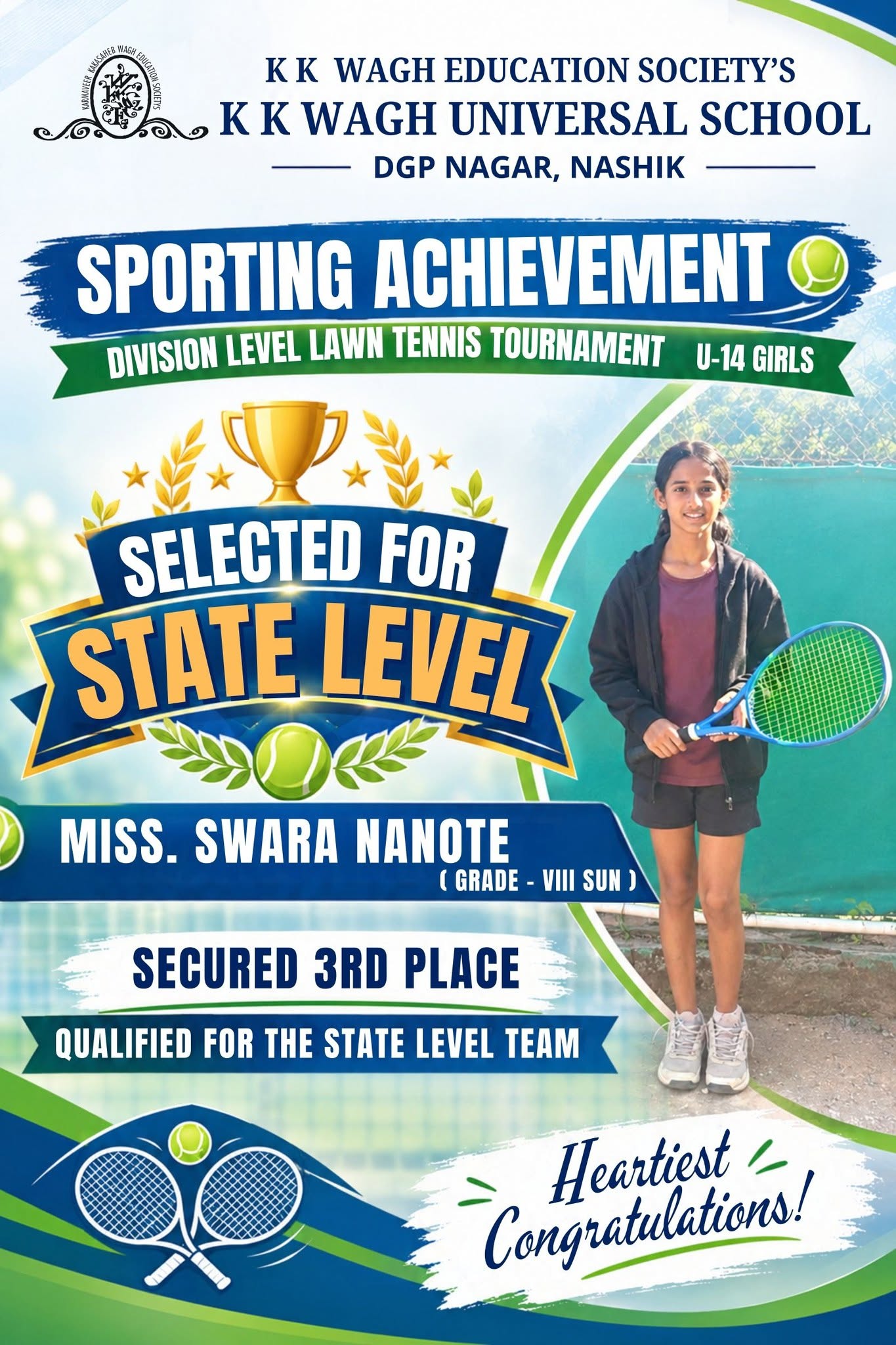 Tennis (U-14 Girls) Tournament.